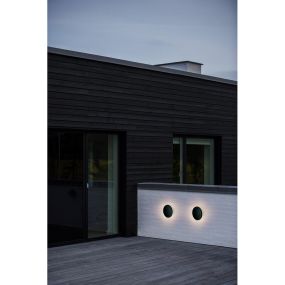 Nordlux Artego - applique murale extérieure - Ø 15 x 5 cm - 8W LED inclus - IP54 - noir