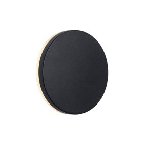Nordlux Artego - applique murale extérieure - Ø 15 x 5 cm - 8W LED inclus - IP54 - noir