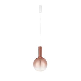 Nova Luce Nostos - lampe suspendue - Ø 25 x 170 cm - 6W dimmable LED inclus - rose et or