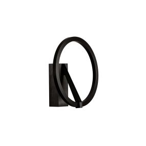 Nova Luce Tilia - applique murale - Ø 22 x 10 cm - 10W LED inclus - noir sablé