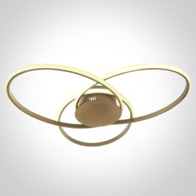 ONE Light Décoratif - plafonnier - 65 x 8,2 cm - 60W dimmable LED inclus - champagne
