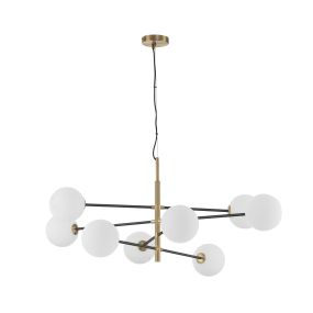 Nova Luce Vitra - lampe suspendue - 120 x 103 x 145 cm - or satiné et noir