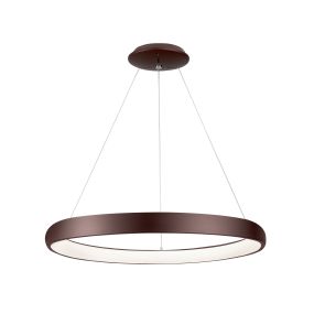 Nova Luce Albi - lampe suspendue - Ø 81 x 120 cm - 80W LED dimmable inclus - brun café