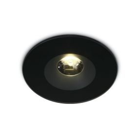 ONE Light Gamme Salle de Bains - spot encastrable - Ø 110 mm, Ø 94 mm encastrable - 6W LED inclus - IP65 - noir