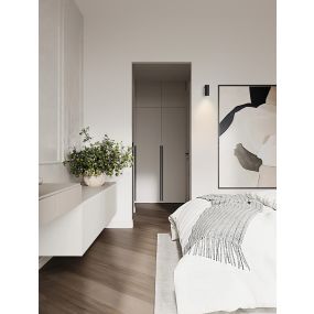 Nova Luce Comet - applique murale - 4 x 10 x 7 cm - noir sablé