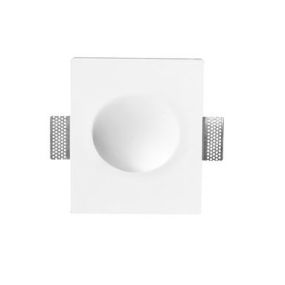 Nova Luce Cirocco - applique encastrée - 25 x 21 cm - crépi blanc