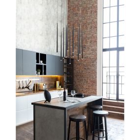 Nova Luce Giono - lampe suspendue - Ø 50 x 230 cm - 12 x 3W LED inclus - noir sable