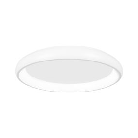 Nova Luce Albi - plafonnier - Ø 41 x 8,5 cm - 32W LED inclus - blanc