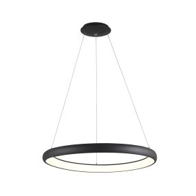 Nova Luce Albi - lampe suspendue - Ø 81 x 120 cm - 80W LED dimmable inclus - noir