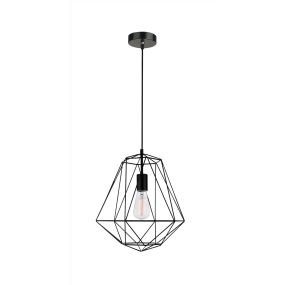 Nova Luce Pietra - lampe suspendue - Ø 35 x 120 cm - noir