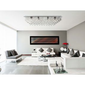 Searchlight Hanna - plafonnier - 83 x 34 x 20 cm - chrome