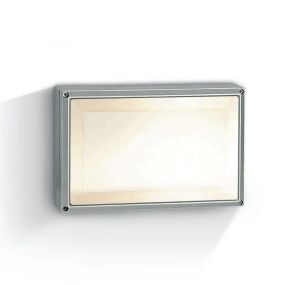 ONE Light Square E27 Outdoor - plafonnier extérieur - 27,5 x 18 x 8 cm - IP54 - gris