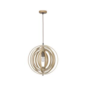 Nova Luce Asco - lampe suspendue - Ø 43 x 130 cm - brun clair