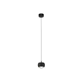 Nova Luce Conga - lampe suspendue - Ø 9,6 x 140 cm - 13W LED inclus - noir sablé