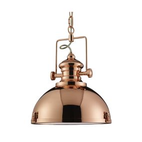 Searchlight Industrial Pendants - lampe suspendue - Ø 39 x 150 cm - cuivre