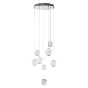 Maxlight Nobile - lampe suspendue -Ø 42 x 220 cm - 8 x 6W LED inclus - chrome