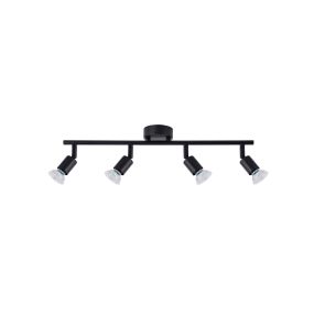 Nova Luce Lup - spot en saillie 4L - 51 x 8 x 10,9 cm - noir satiné