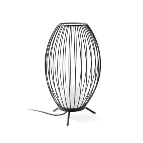 Faro Cage - lampadaire - Ø 13,4 x 57 cm - 12W LED inclus - IP65 - gris foncé