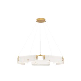 Nova Luce Aider - lampe suspendue - Ø 93 x 130 cm - 45W dimmable LED inclus - laiton doré