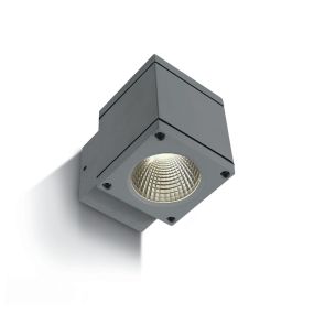 ONE Light Outdoor Wall Cylinders - applique murale extérieure - 8 x 11,3 x 9,5 cm - 6W LED inclus - IP54 - gris