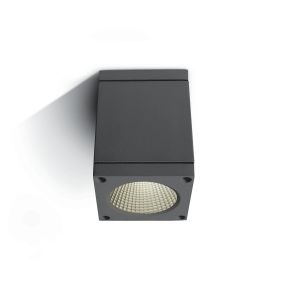 ONE Light Outdoor Ceiling Cylinders - plafonnier extérieur - 8 x 8 x 10,7 cm - 6W LED inclus - IP54 - anthracite