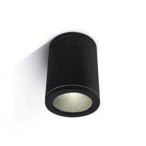ONE Light Outdoor Ceiling Cylinders - plafonnier d'extérieur - Ø 8 x 10,5 cm - 6W LED inclus - IP54 - noir