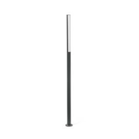 Faro Beret - lampadaire - Ø 6,5 x 180 cm - 16W LED inclus - IP54 - gris foncé