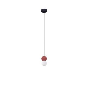 Nova Luce Zero - lampe suspendue - Ø 8 x 115 cm - rouge