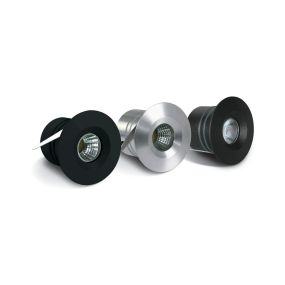 ONE Light - spot à encastrer - Ø 46 mm, Ø 38 mm à encastrer - 3W LED dimmable inclus - IP65 - noir