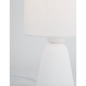 Nova Luce Zero - lampe à poser - Ø 12 x 22,5 cm - blanc