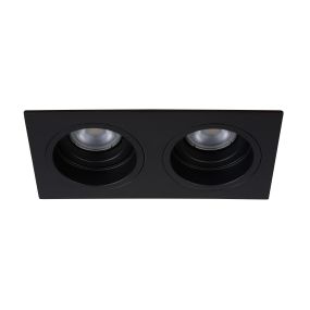 Lucide Embed - spot encastrable 2L - 175 x 91 mm, 170 x 83 mm encastrable - noir