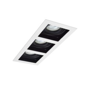Projectlight Bloq 3 - spot encastrable - 270 x 100 mm, 250 x 92 mm encastrable - blanc et noir