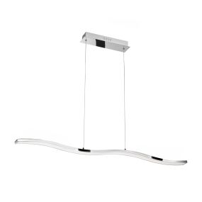 Nova Luce Cesena - lampe suspendue - 105 x 8,5 x 120 cm - 42W LED inclus - chrome