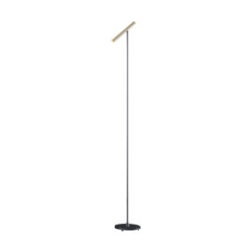 Artdelight Kansas - lampadaire - 20 x 25 x 140 cm - 6W LED dimmable inclus - noir et champagne