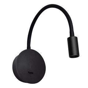 ETH Wiflex - applique murale - Ø 2,3 x 3 cm - LED dimmable 3W incluse - noir