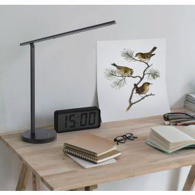 VK Lighting Nia - lampe de bureau - 14,5 x 42 x 38 cm - LED dimmable 7W incluse - température de couleur réglable - noir