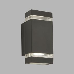 Searchlight Upwell - applique murale extérieure - 11 x 23,5 cm - IP44 - gris
