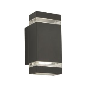 Searchlight Upwell - applique murale extérieure - 11 x 23,5 cm - IP44 - gris