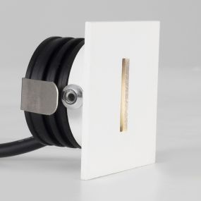 Nova Luce Passaggio - applique à encastrer - 37 x 37 mm, Ø 32 mm encastré - 1W LED inclus - IP54 - blanc