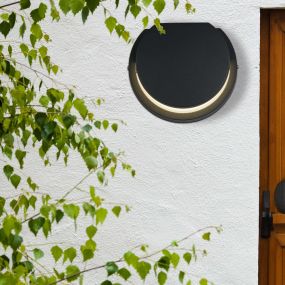Searchlight Chiswick - Applique d'extérieur - Ø 15 cm - 6W LED inclus - IP44 - noir