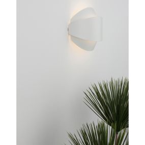Nova Luce Astrid - applique murale - 20 x 9 x 16 cm - 12W LED inclus - blanc sable