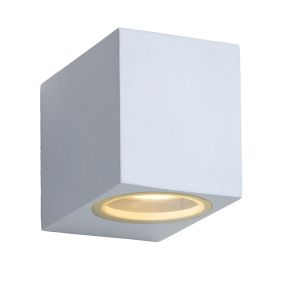 Lucide Zora 1 - applique murale extérieure - 6,5 x 9 x 8 cm - 5W LED dimmable inclus - IP44 - blanc