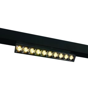 ONE Light système de rail magnétique - Spots linéaires réglables - spot de rail - 27 x 3,4 x 9,5 cm - 22W LED inclus - noir
