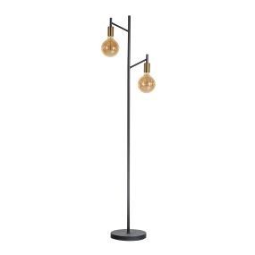 ETH Nikki - lampadaire - 152 cm - noir et cuivre