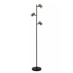 Lucide Upton - lampadaire - Ø 23 x 154 cm - fumé