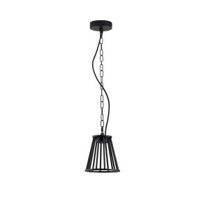 Nova Luce Carina - suspension extérieure - Ø 18 x 150 cm - 6W LED inclus - IP65 - noir sablé