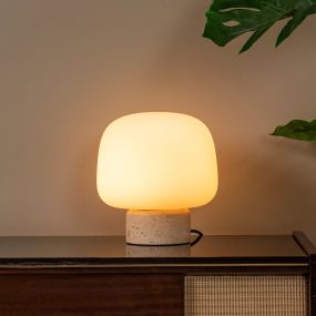 Lucide Anston - lampe à poser - Ø 22 x 24 cm - taupe