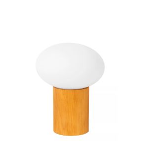 Lucide Birtle - lampe à poser - Ø 15 x 23 cm - bois clair