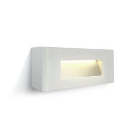 ONE Light Glass Face - applique murale extérieure - 19 x 5,5 x 8 cm - 5W LED inclus - IP65 - blanc