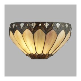 Searchlight Pearl - applique murale - 30 x 16,5 cm - brun